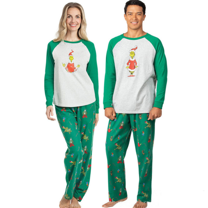 Naughty Grinch Family Matching Christmas Pyjamas