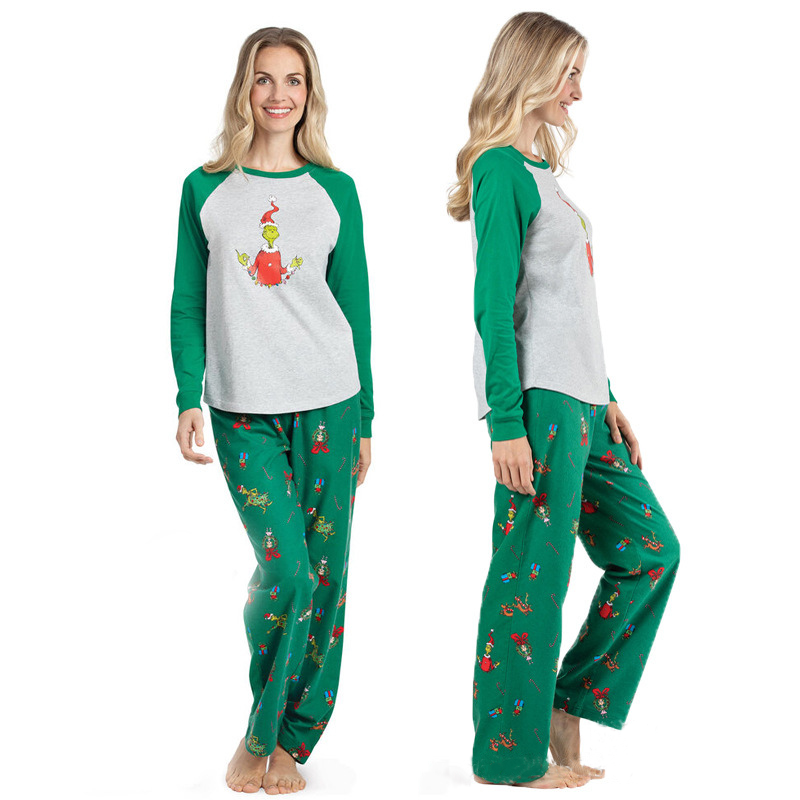 Naughty Grinch Family Matching Christmas Pyjamas