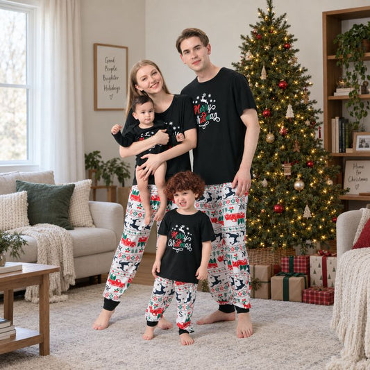 Merry Christmas Tshirt matching Christmas pyjamas – Jingle Wear image 1